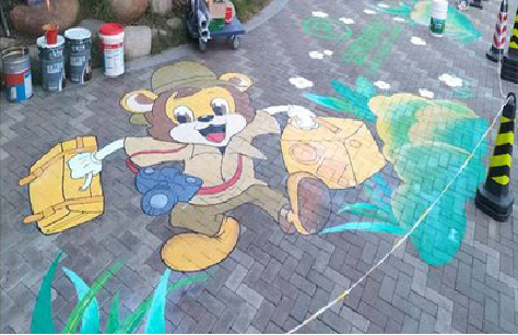  隆安夏季画地面彩绘会遇到的问题