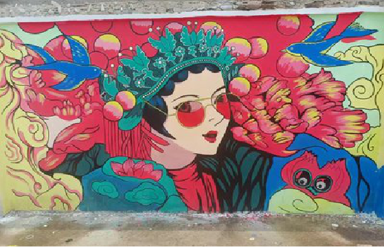  隆安墙体彩绘-网红墙