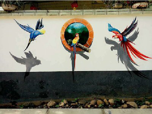  隆安视觉错位-3D墙绘设计